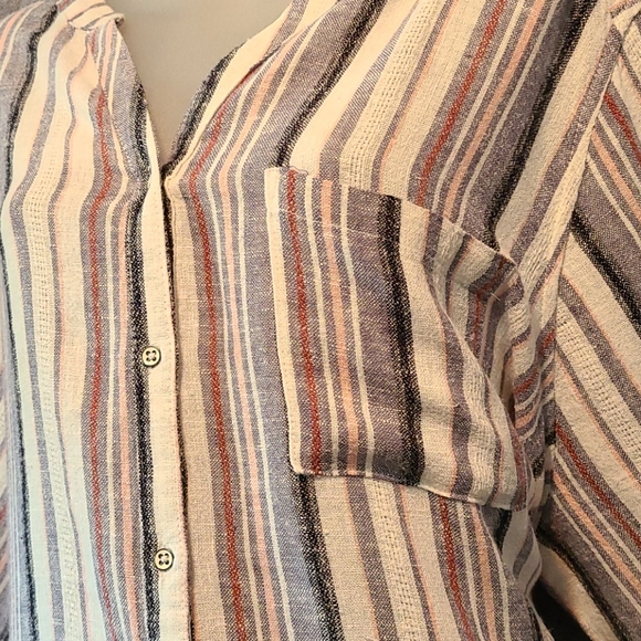 Cato Sportswear Button Up, V-Neck Tunic Spring Awake-Ivory Breeze (22/24) NWT - Picture 2 of 13